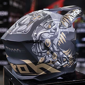 Внедорожный шлем Airoh Wraaap Cyborg (черн мат, XXS)