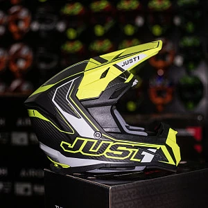 Шлем кроссовый JUST1 J22 Carbon Fluo