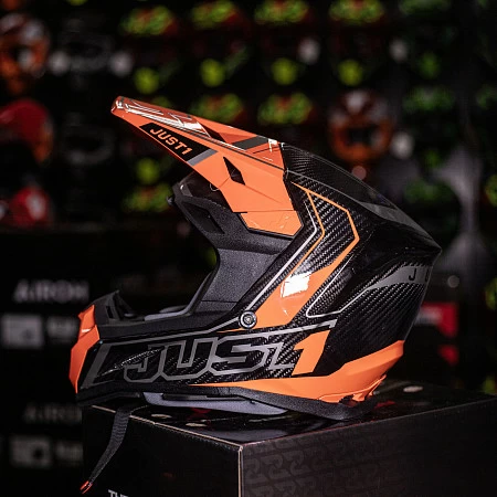 Шлем кроссовый JUST1 J22 Carbon Fluo
