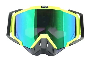Очки кроссовые ROCKOT RM-323 зеленая линза