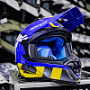 Шлем кроссовый ROCKOT RM-217 Stunt (бел/син/желт глянц, XL)