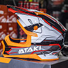 Шлем кроссовый ATAKI SC-18 KAYO детский (бел/сер/красн глянц, YM)